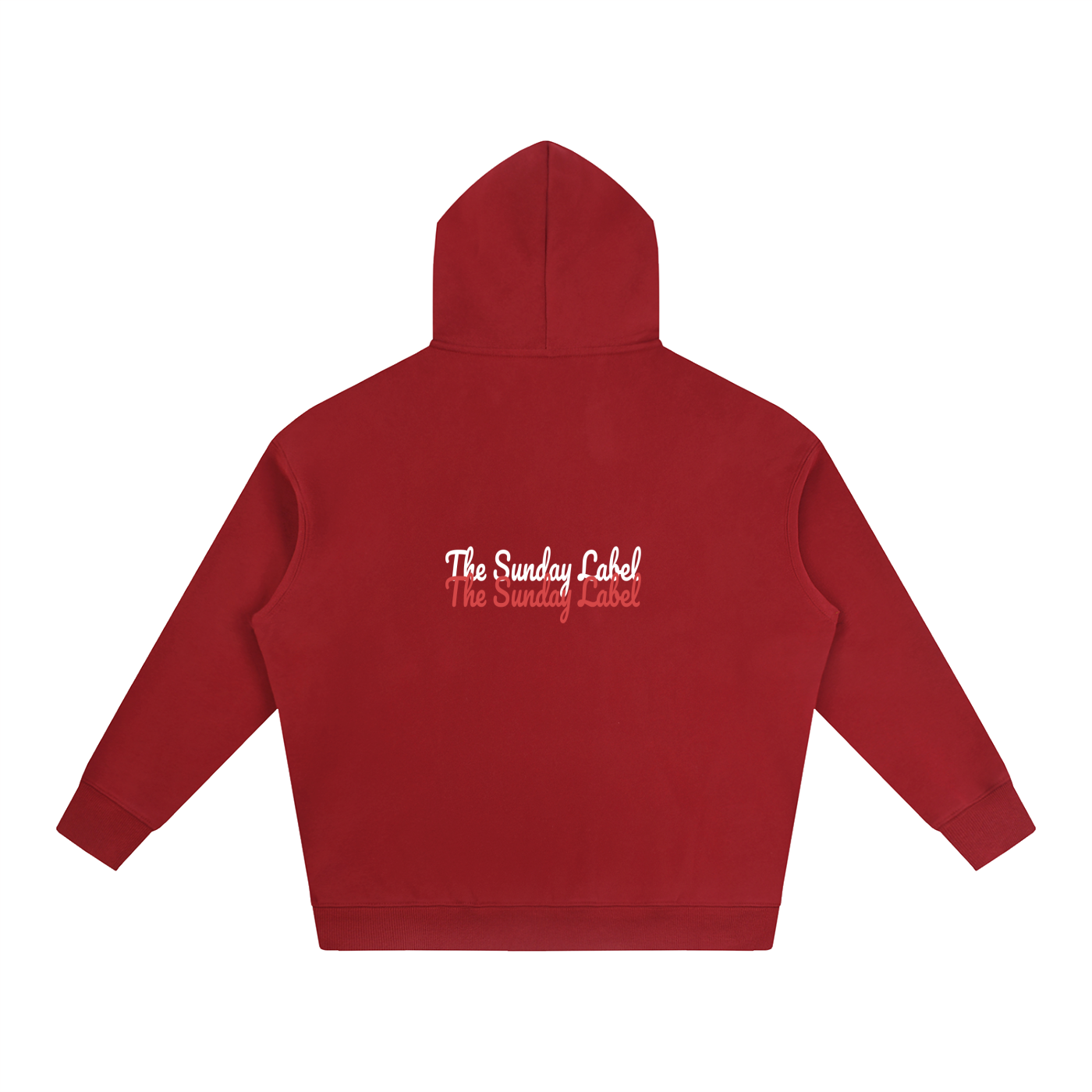 Oversize Fleeced Hoodie In Red "The Sunday Label" signature hoodie.
