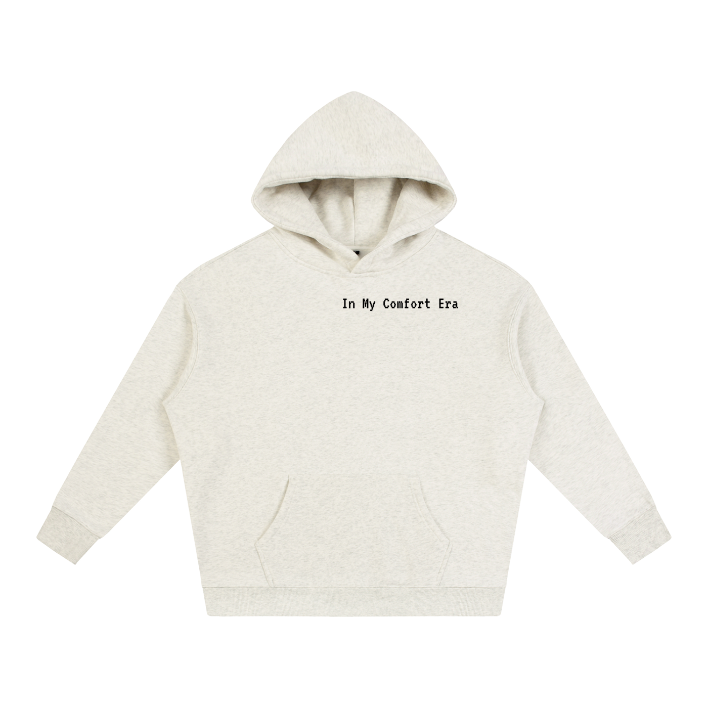 Oversize Fleeced Hoodie, Oat Grey, "In My Comfort Era"