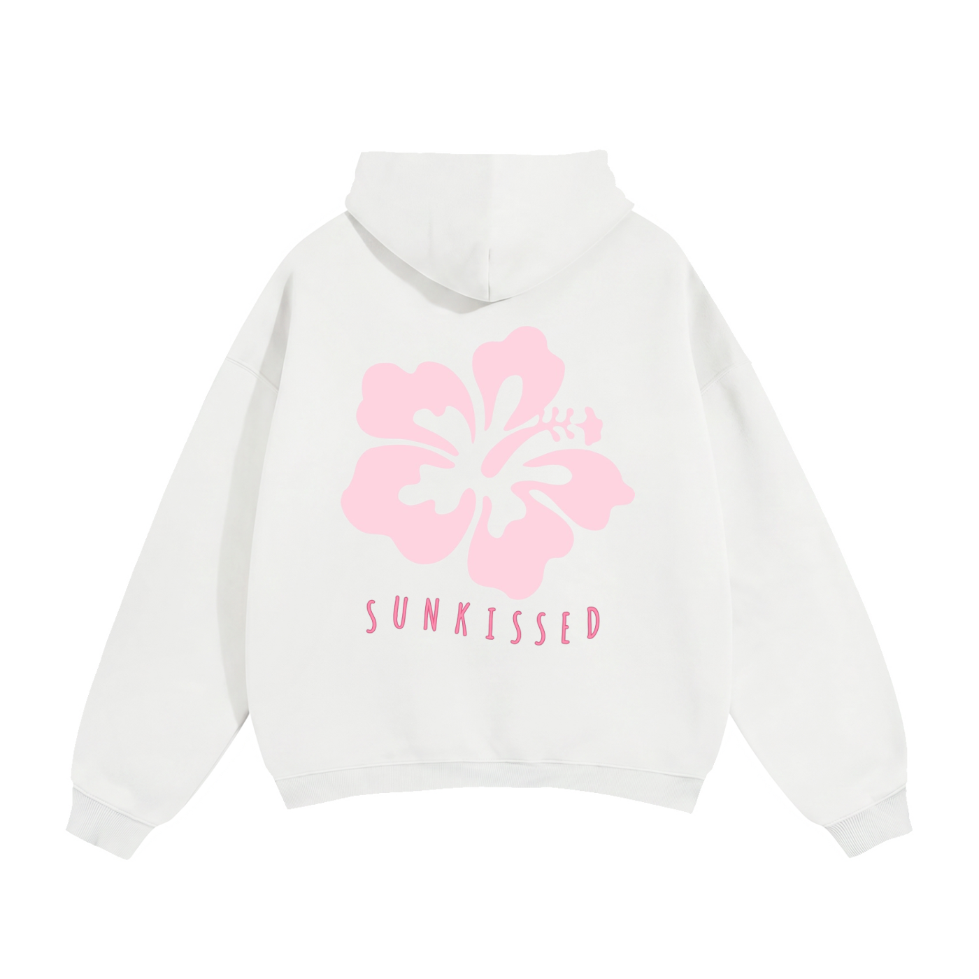 Oversize Fleeced Hoodie, comes in Oat Gray, White, and Apricot.