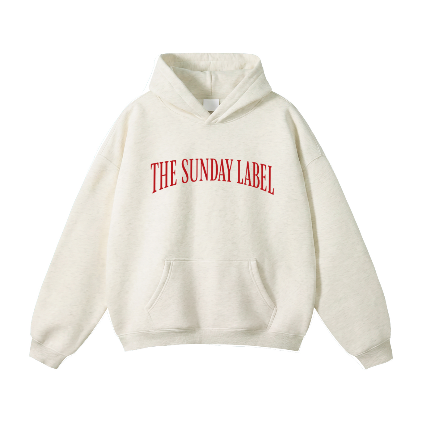 Oversize Fleeced Hoodie Red, Oat Grey "The Sunday Label"