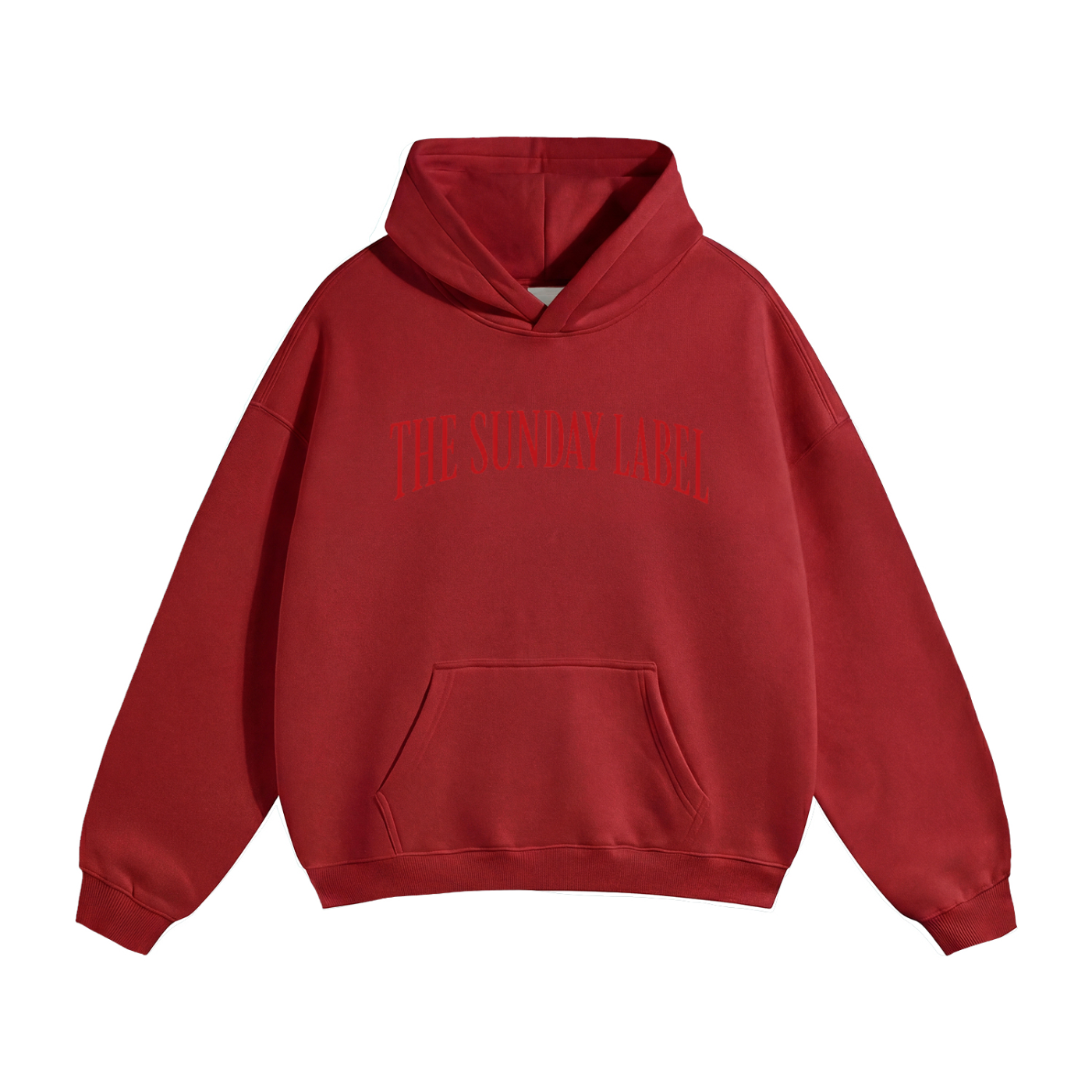 Oversize Fleeced Hoodie Red, Oat Grey "The Sunday Label"