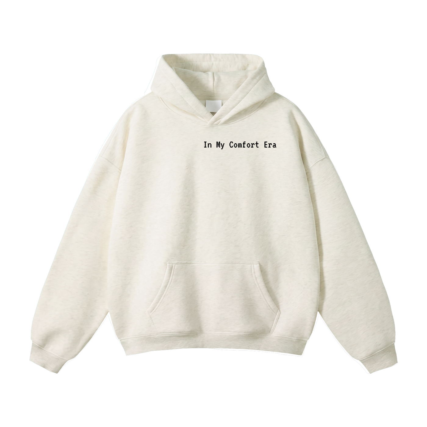 Oversize Fleeced Hoodie, Oat Grey, "In My Comfort Era"