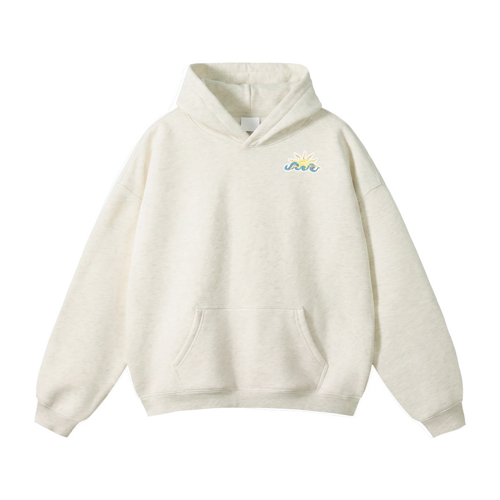 Oversize Fleeced Hoodie with waves
