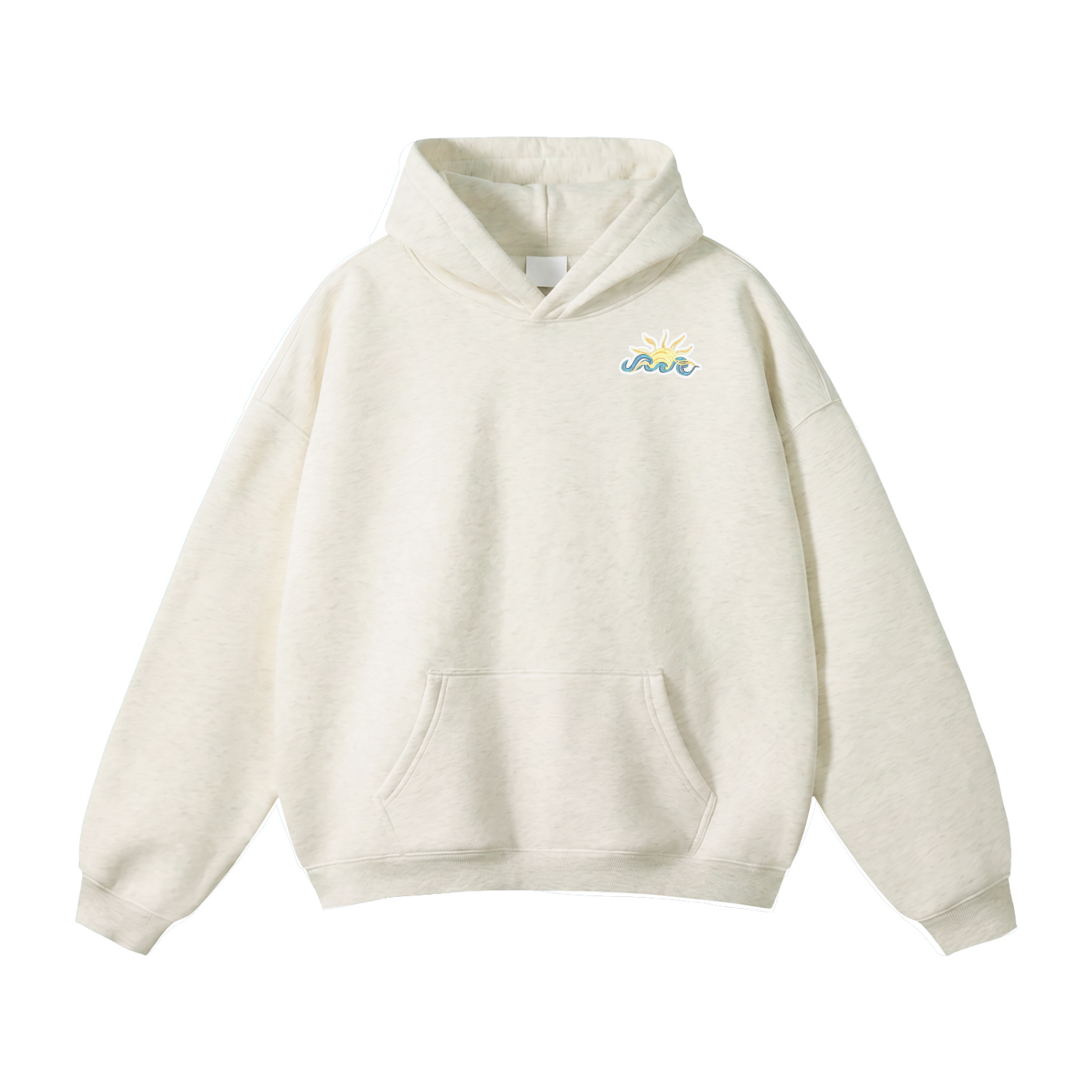 Oversize Fleeced Hoodie with waves