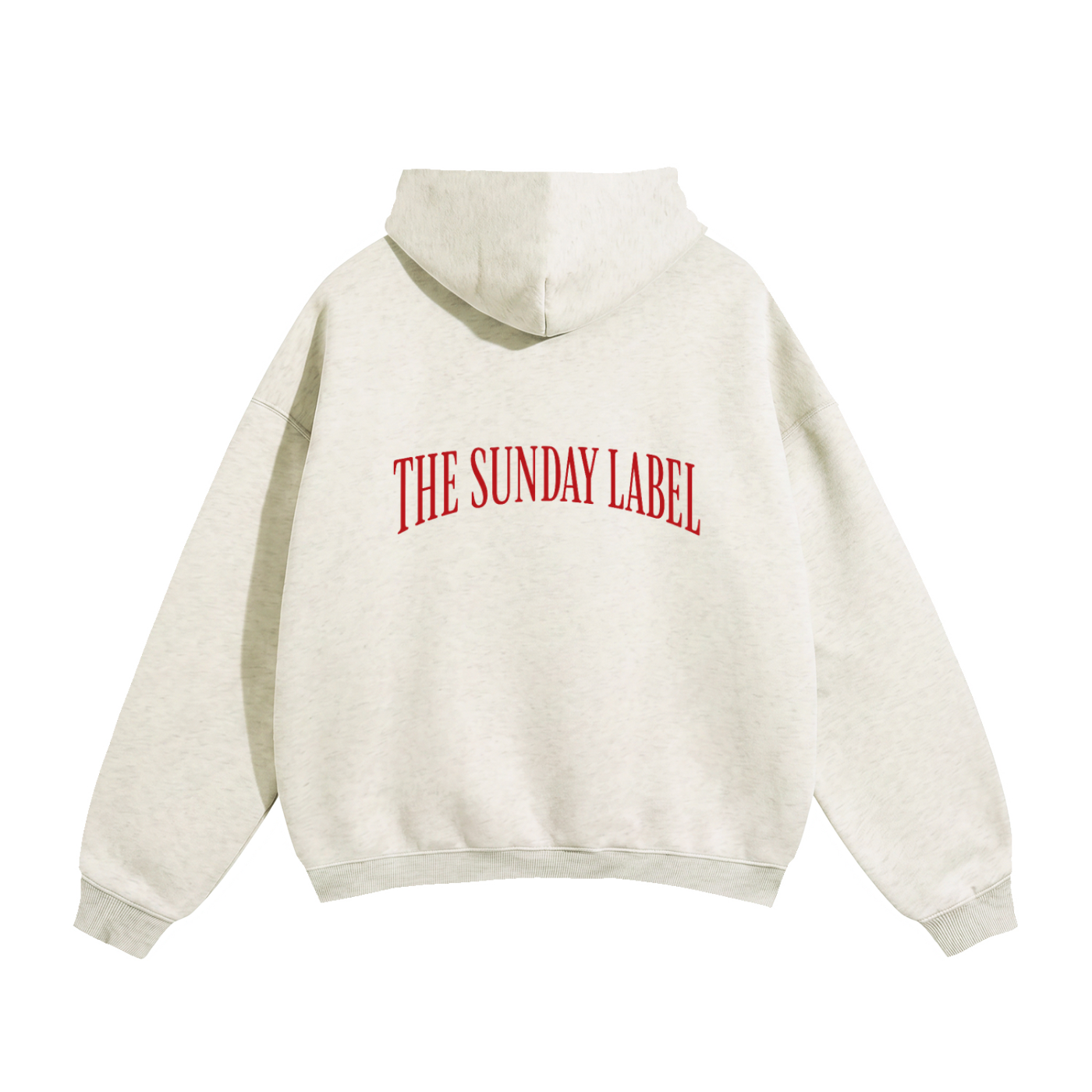 Oversize Fleeced Hoodie Red, Oat Grey "The Sunday Label"