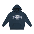 Oversize Fleeced Hoodie Navy Blue "New York USA"