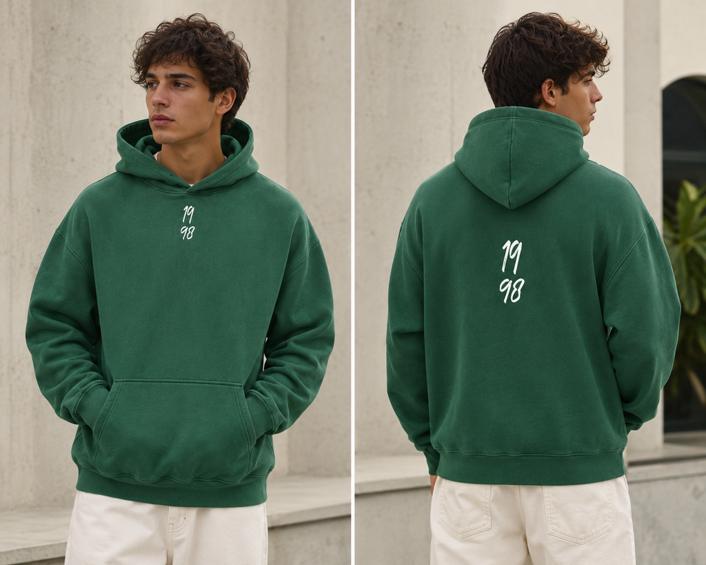 Snow Wash Fleece Oversize Hoodie 1998