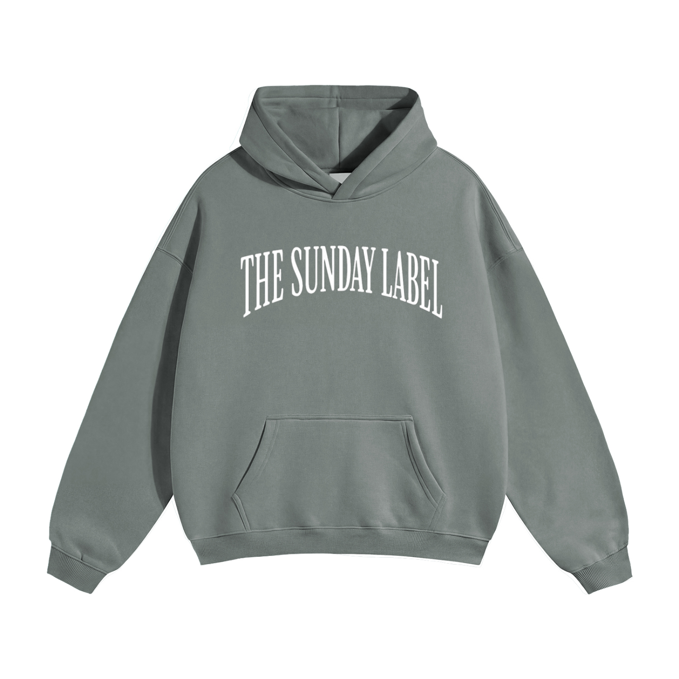 The Sunday Label Oversize Fleeced Hoodie Light Grey, Dark Purple