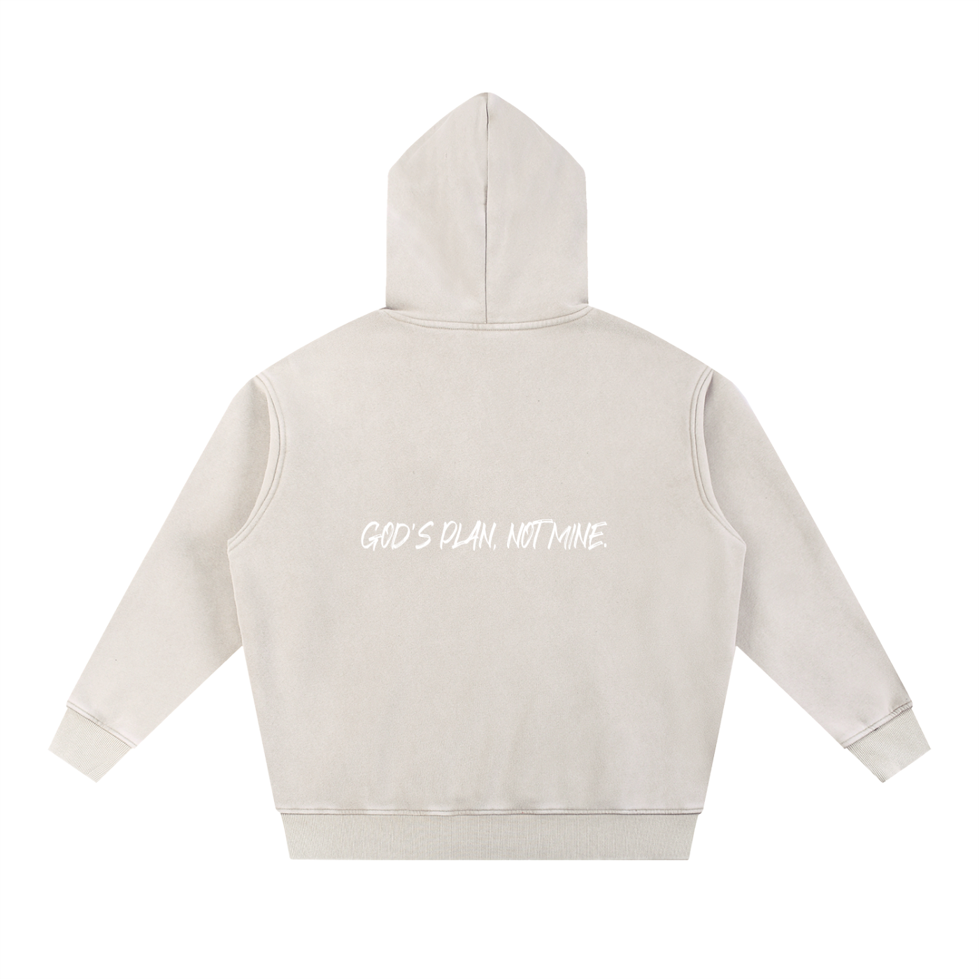 Snow Wash Fleece Oversize Hoodie Unisex "God's Plan, Not Mine."