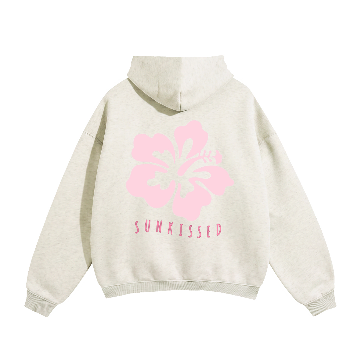 Oversize Fleeced Hoodie, comes in Oat Gray, White, and Apricot.