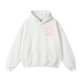 Oversize Fleeced Hoodie, comes in Oat Gray, White, and Apricot.