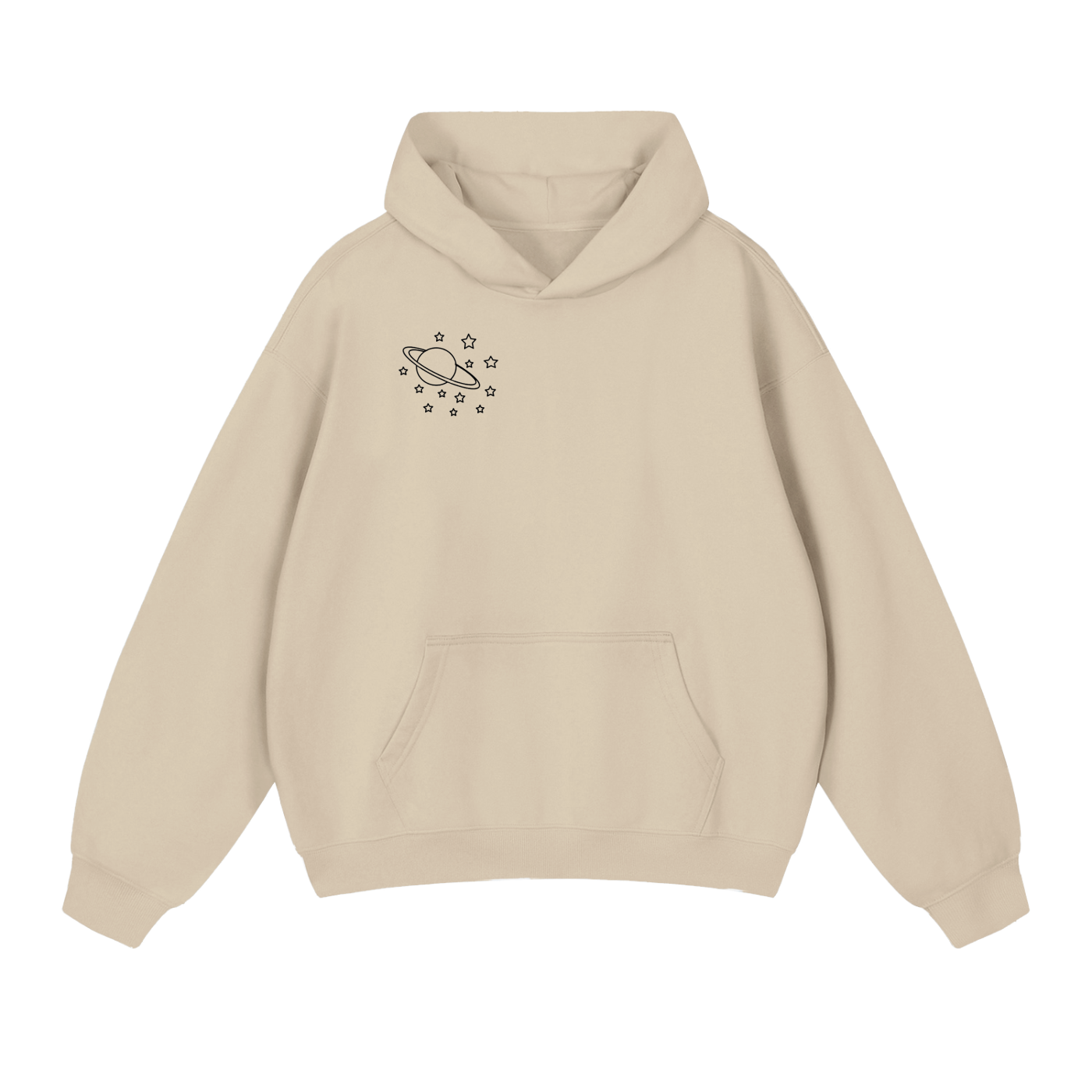 Essential Heavyweight Hoodie comes in Plum Red, Baby blue, and Beige.