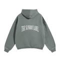 The Sunday Label Oversize Fleeced Hoodie Light Grey, Dark Purple