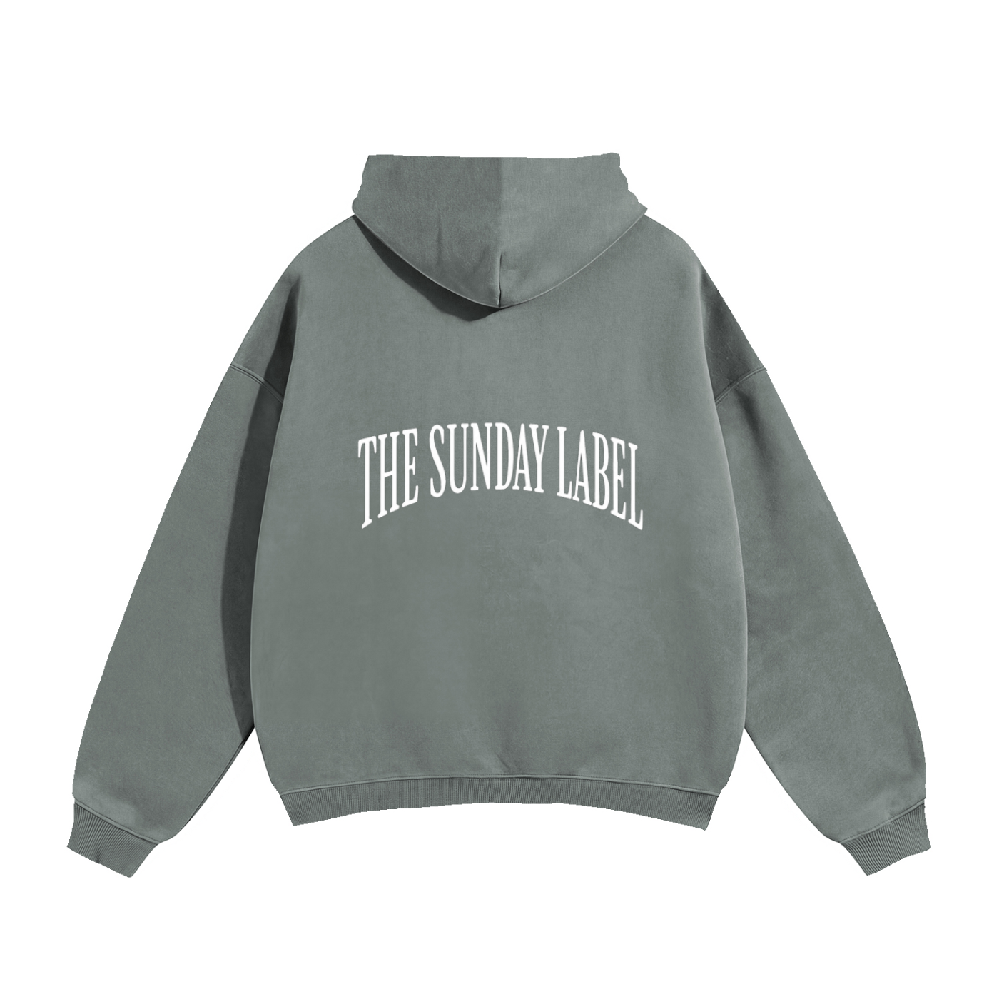 The Sunday Label Oversize Fleeced Hoodie Light Grey, Dark Purple